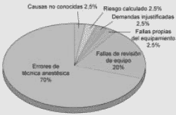 Figura 1: Causas de EIP durante anestesia, según un estudio de Hargrove20