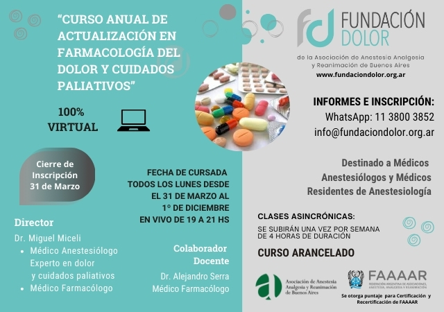 Curso Fármaco - Fundación Dolor