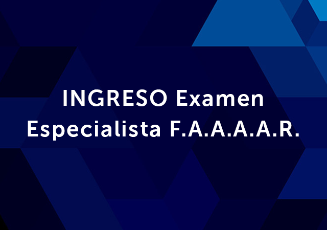 Ingreso Examen Especialista